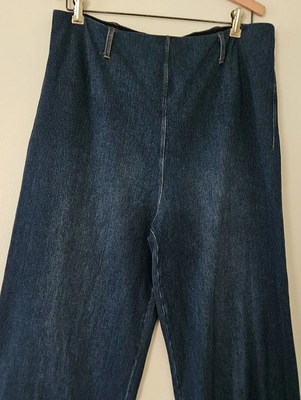 Lysse Womens Jeans 1X Crop Wide Leg Margo Med Wash High Waist Boho Slimming